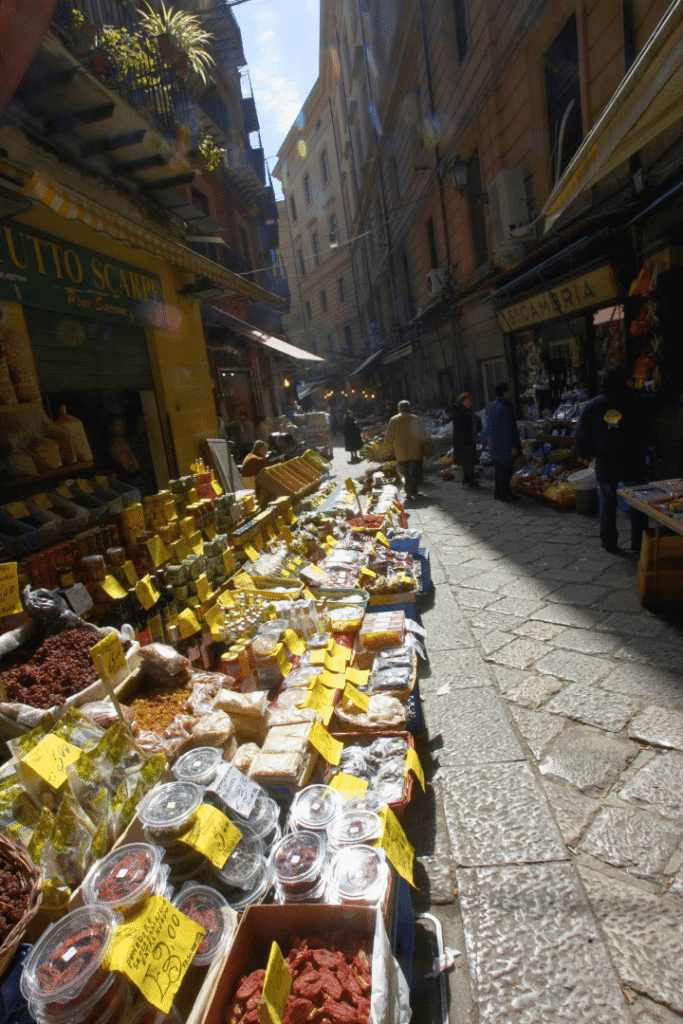 Palermo Mercato della Vucciria Stände